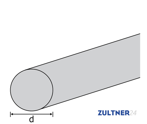 Copper round bar CW021A (CU-HCP, SE-Cu) 3 mm drawn R250/300 EN 13601 factory length 3m
