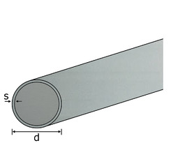 1.4301 Deko- Okrogla cev 42,4x2 mm VF-varjeno nežarjeno brušeno dolžina 6m + zaščitni ovoj